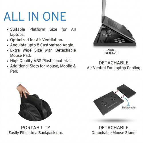Laptop Stand (Foldable Plastic) - Image 5