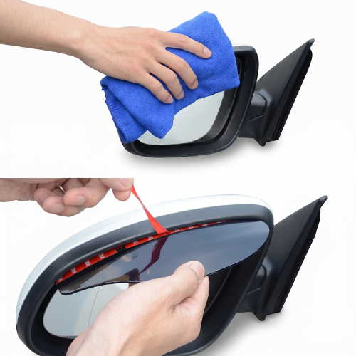 1 pair mirror rain protector car rearview mirror rain blades car back mirror eyebrow rain cover car rearview mirror eyebrow covers flexible protection rainproof decoration accessories (2 pcs set) - Image 5