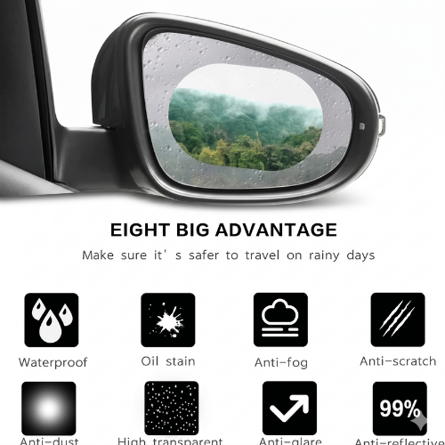 Anti-fog & anti-scratch rearview mirror film ? hd protective sticker (1 pc) - Image 5