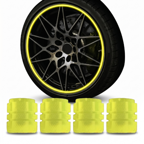 Luminous tyre valve caps ? glow-in-the-dark air stem covers (4 pcs / mix colour) - Image 4