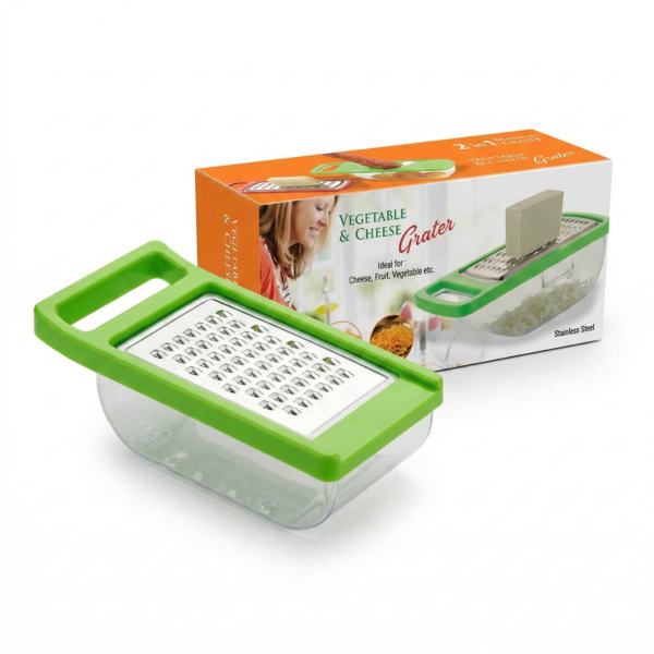 Stainless Steel Cheese Grater – Multi-Purpose Vegetable & Cheese Shredder