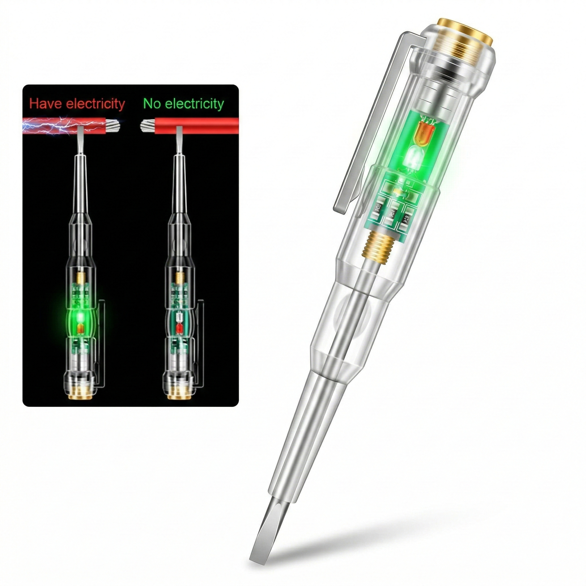Digital Voltage Tester Pen – Non-Contact AC Tester with LED Indicator - Image 3