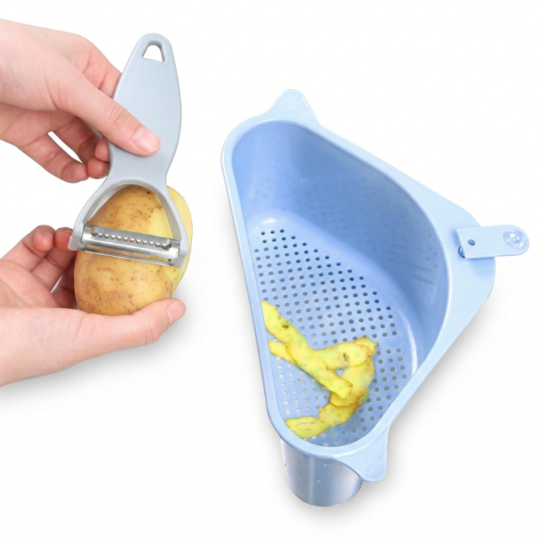 Sink Caddy Faucet Basket – Adjustable Kitchen Sink Organizer for Sponge & Soap